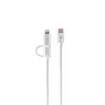 Dual Cable USB-C C/L Mfi 100cm white ERPW2CL100-WH