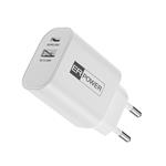 Dual GaN Charger 30W - 1 USB-C/1 USB-A PD/PPS/QC ERPW30G1C1A-WH