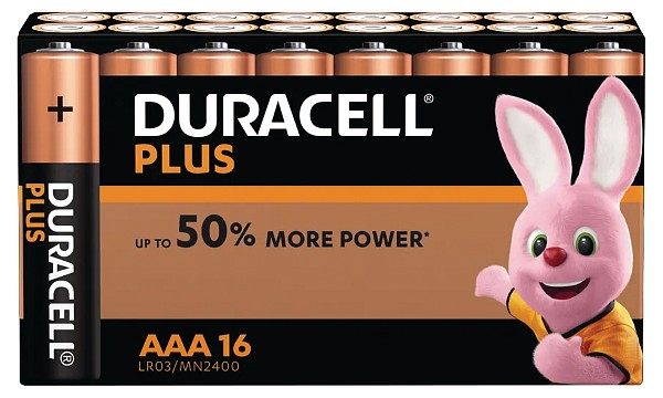 Duracell MN2400B16 Plus Power AAA - 16 Pack