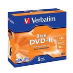 DVD-R Verbatim 8cm 1,4GB 4x Slim box (5ks/pack) predavane po 1ks