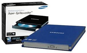 DVDRW/RAM Samsung SE-S084C USB2 externí slim modrá SE-S084C/U-TSLS