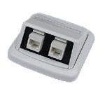 Dvojzásuvka ABB TANGO 2xRJ45 cat6A STP bílá 50271008327