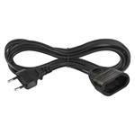 Dvojžilový pohyblivý prívod 5 m / 1 zásuvka / čierny / PVC / 0,75 mm2 8592920150986