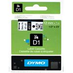 Dymo originál páska do tlačiarne štítkov, Dymo, 45013, S0720530, čierny tlač/biely podklad, 7m, 12m, D1