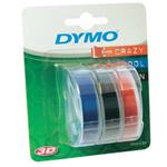 Dymo originál páska do tlačiarne štítkov, Dymo, S0847750, biely tlač/čierny, modrý, červený podklad