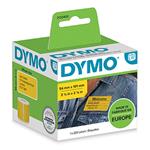 Dymo papierové štítky 101mm x 54mm, žlté, pre prepravu, 220 ks, 2133400