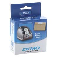 Dymo papierové štítky 54mm x 25mm, biele, pre spiatočnú adresu, 500 ks, 11352, S0722520