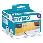 Dymo papierové štítky 89mm x 36mm, priehľadné, veľké, 260 ks, 99013, S0722410