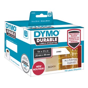 Dymo polypropylénové štítky 89mm x 25mm, biele, multifunkčný, 2x350 ks, 1933081