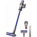 Dyson V11 (2023) akumulátorový vysvač, Li-Ion baterie, LCD displej, 3 režimy, sběrná nádoba, modrý / stříbrný 446976-01