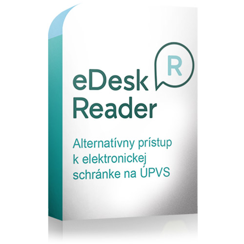 eDeskReader - Alternatívny prístup k elektronickej schránke na ÚPVS (1. licencia) - platnosť 1 rok od zakúpenia