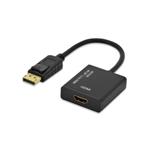 Ednet DisplayPort adapter cable, DP - HDMI type A, M/F, 0.2m, w/interlock, 4K, active converter, UL, CE, bl, gold 84517