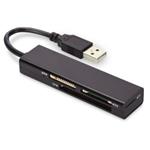 Ednet USB čtečka karet 2.0, 4 porty, Podporuje MS, SD, T-Flash, CF formáty černá 85241