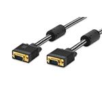 Ednet VGA Monitor connection cable, HD15 M/M, 1.8, 3Coax/7c, 2xferrite, cotton, gold, bl 84530