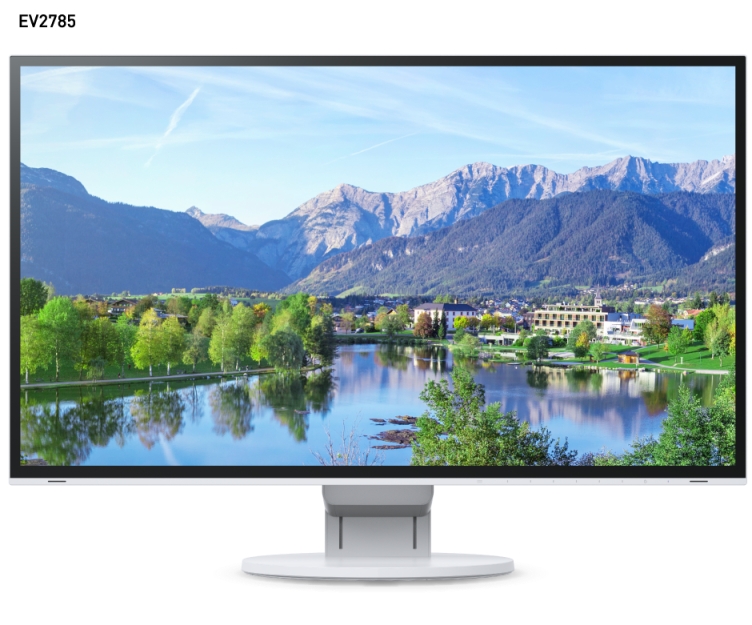 EIZO FlexScan EV2785-WT - LED monitor - 27" - 3840 x 2160 4K - IPS - 350 cd/m2 - 1300:1 - 5 ms - HD