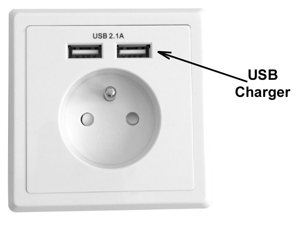 El. zásuvka pod omítku 1x230V+2xUSB 2,1A napájení 5027176113