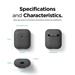 Elago Airpods 2 Silicone Case - Dark Gray EAP2SC-DGY