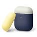 Elago Airpods 2 Silicone Duo Case - Jean Indigo/ White, Yellow EAP2DO-JIN-CWHYE