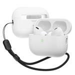 Elago Airpods Pro 2 Liquid Hybrid Case with Nylon Lanyard - White EAPP2RH-BA-ROSTR-WH