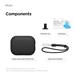Elago Airpods Pro 3 Liquid Hybrid Strap Case - Black EAPP3RH-STRAP-BK