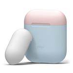 Elago Airpods Silicone Duo Case - Pastel Blue/ Pink, White EAPDO-PBL-PKWH
