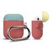 Elago Airpods Silicone Duo Hang Case - Italian Rose/ Coral Blue, Yellow EAPDH-IRO-CBLYE