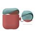 Elago Airpods Silicone Duo Hang Case - Italian Rose/ Coral Blue, Yellow EAPDH-IRO-CBLYE