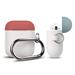 Elago Airpods Silicone Duo Hang Case - NightGlow/Italian Rose, Coral Blue EAPDH-LUBL-IROCBL