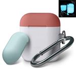 Elago Airpods Silicone Duo Hang Case - NightGlow/Italian Rose, Coral Blue EAPDH-LUBL-IROCBL