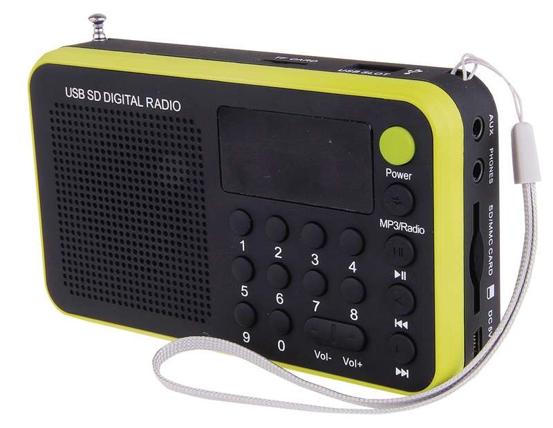 emGo 1505W - rádio, MP3, USB, SD/microSD přehrávač, žlutá 2618000300