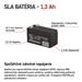 Emos baterie SLA 12V / 1.3 Ah, Faston 4.8 (187) 1201000600