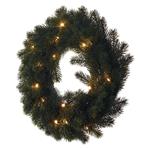 EMOS LED vianočný veniec, 40 cm, 2x AA, vnútorný, teplá biela, časovač DCTW05