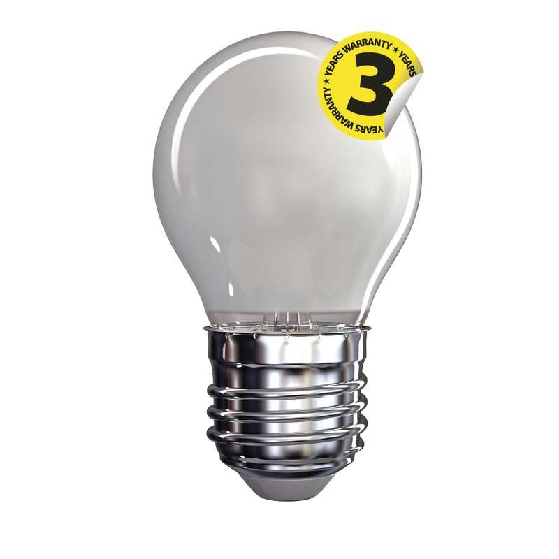 Emos LED žárovka MINI GLOBE, 4W/40W E27, WW teplá bílá, 465 lm, Filament matná A++