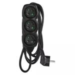 EMOS Predlzovaci kabel 16A (3zás.) 3M ČIERNY PC0313R
