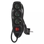 EMOS Predlzovaci kabel 16A (3zás. + vypínač) 3M ČIERNY PC1313R