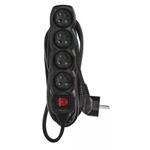 EMOS Predlzovaci kabel 16A (4zás. + vypínač) 5M ČIERNY PC1415R