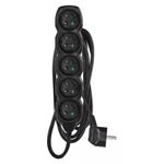 EMOS Predlzovaci kabel 16A (5zás.) 3M ČIERNY PC0513R
