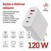 EMOS USB adaptér do siete PD, 1x USB-A a 3x USB-C, 120 W max. V06G120