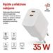 EMOS USB adaptér do siete PD, 2x USB-C, 35 W max V03G35