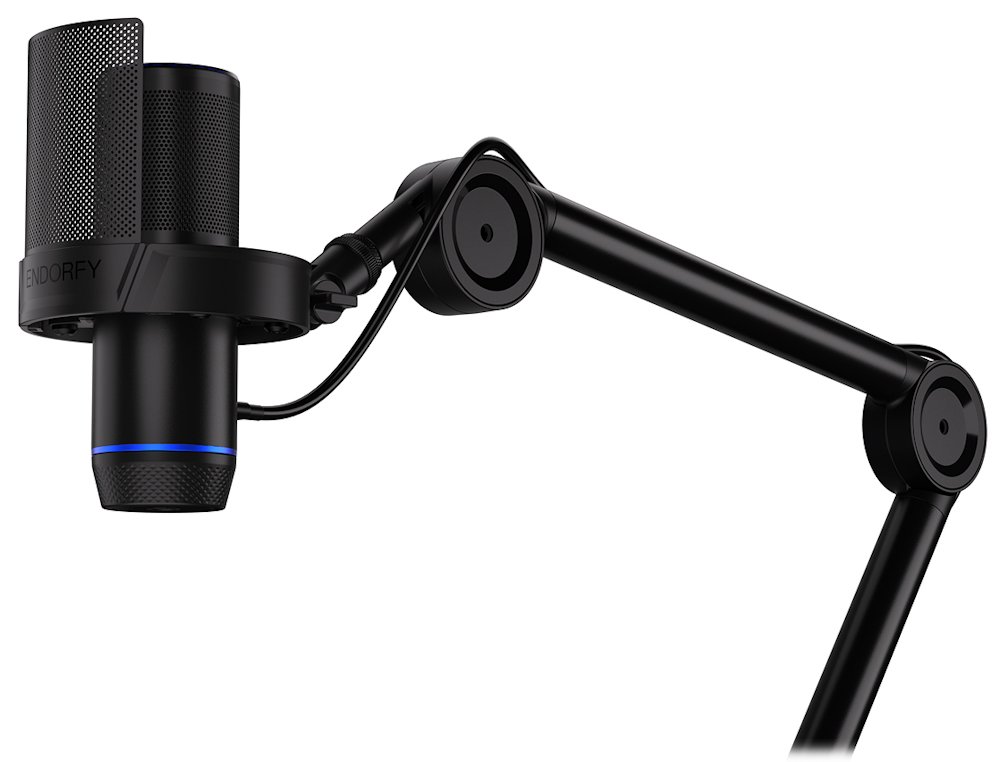 Endorfy mikrofon Solum 2 Boom Arm / rameno / kardioidní / pop filtr / shock mount / LED displej / černý EY1B020
