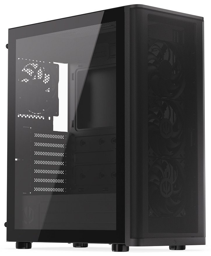 Endorfy skříň Ventum 400 Air / ATX / 4x120mm fan / 2xUSB 3.0 / USB-C / mesh panel / tvrzené sklo / černá EY2A024