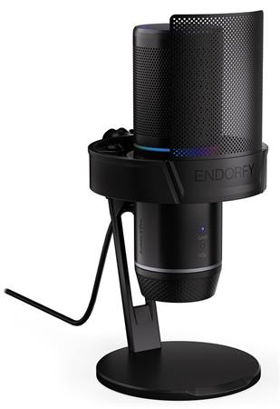 Endorfy Solum 2 Pro,Mikrofon, kondenzátorový, kardioidní, pop-up filtr, dotykové ztlumení, RGB podsvícení, LED s EY1B019