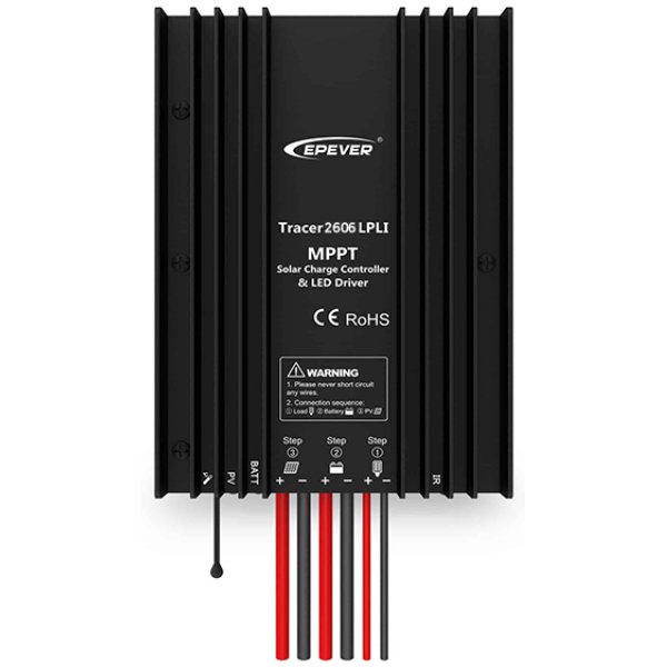 EPEVER Tracer2606LPLI solární MPPT regulátor 10A, 12/24 V, vstup 60V