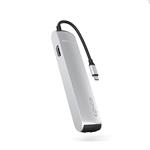Epico 6v1 Slim Hub 8K s USB-C konektorem - stříbrná 9915112100069