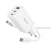 Epico UltraBoost GaN 65W Wall Charger EA65 with 1,2m USB-C Cable - biely 9915101100199