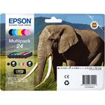 Epson 24 Multipack - 6-balení - 29.1 ml - černá, žlutá, azurová, purpurová, světlá fialová, světle C13T24284011