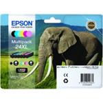 EPSON cartridge T2438 (black/cyan/magenta/yellow/light cyan/light magenta) multipack Photo HD XL (slon) C13T24384010