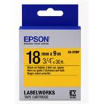 Epson Label Cartridge Pastel LK-5YBP Black/Yellow 18mm (9m) C53S655003