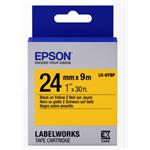 Epson Label Cartridge Pastel LK-6YBP Black/Yellow 24mm (9m) C53S656005