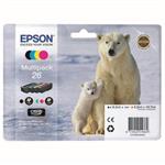 Epson originál ink C13T26164020, T261640, CMYK, 3x4,5/6,2ml, Epson Expression Premium XP-800, XP-70